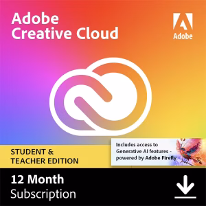Adobe Creative Cloud for Windows/Mac, 1-Year Subscription