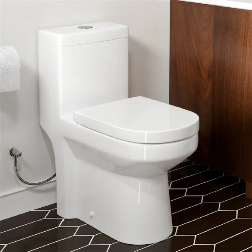 HOROW Small Bathroom One-Piece Toilet
