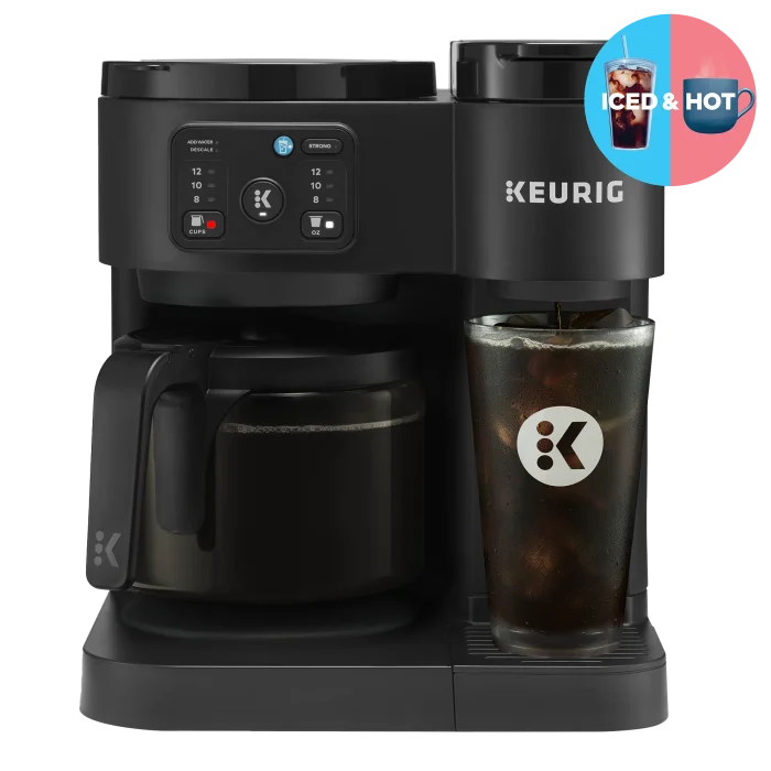 Keurig K-Duo Essentials, Hot & Iced Single-Serve K-Cup Pod Coffee Maker & Carafe, Black