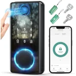 Keyless Entry Door Lock featuring Keypad and Fingerprint - High-Quality Smart Locks for Front Door - Electronic Keypad Smart Deadbolt - Biometric Smart Digital Door Lock with Code