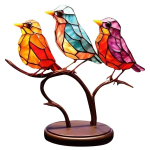 BadyminCSL Household Items on Clearance under $10 Colorful Bird Decorations, Home Decoration Decorations, Flower Bird Pendants, Bird Group Decorations