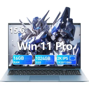 SGIN 15.6″ Laptop Windows 11, 16GB DDR4 1024GB SSD Laptops Computer – 4 Core Intel Celeron, 1920*1080 FHD IPS Screen, Wifi 6, BT 5.2