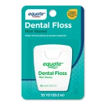 Equate Nylon Dental Floss, Mint Waxed, 55 Yds