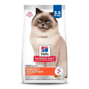 Hill’s Science Diet Perfect Digestion Whole Grain Chicken Dry Cat Food for 7+ Senior Dogs, 3.5lb Bag